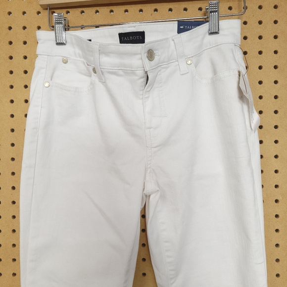 NWT TALBOTS SLIM WHITE ANKLE JEANS SIZE 2P - Picture 5 of 13